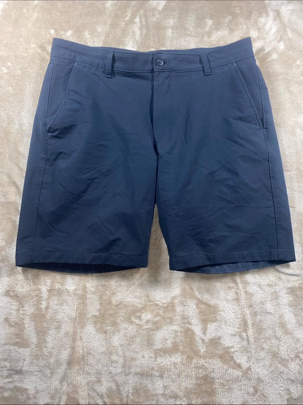 Under Armour Black Flat-Front Performance Shorts